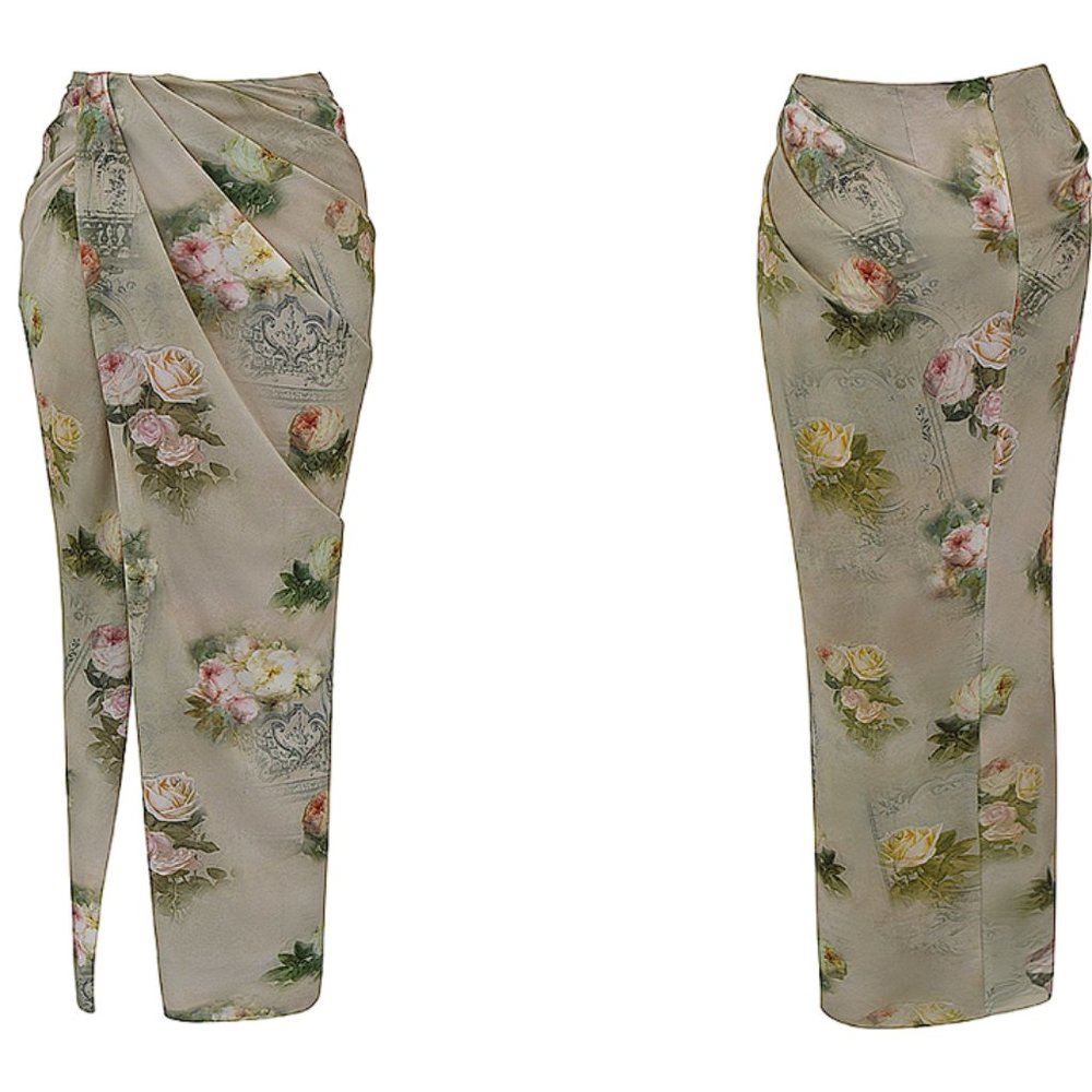 House of CB 'Vesper' Vintage Floral Maxi Skirt NWT - Picture 6 of 10